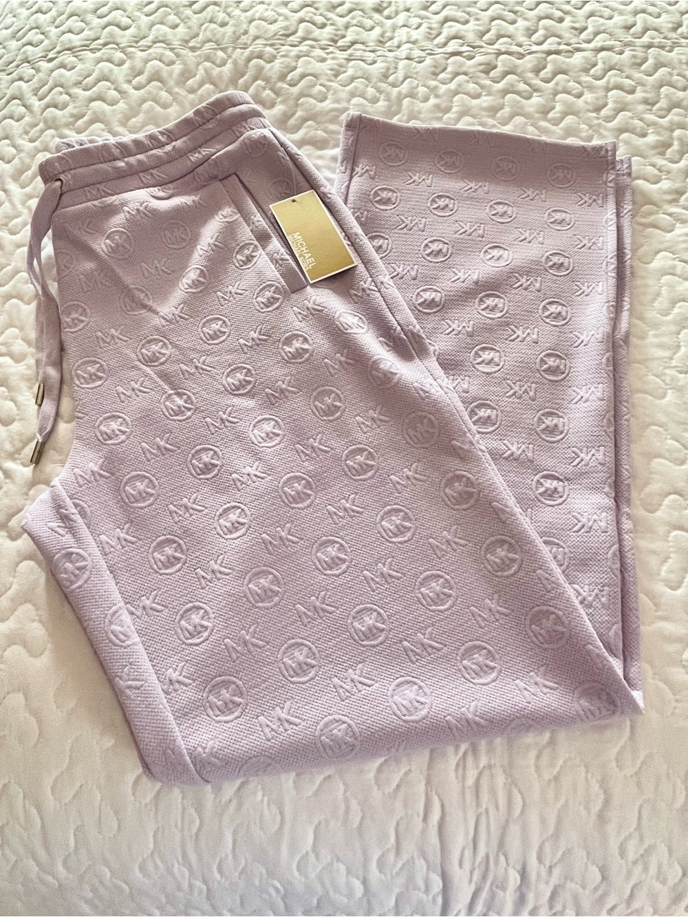 Michael Kors Lilac Logo Drawstring Pants - Picture 3 of 5